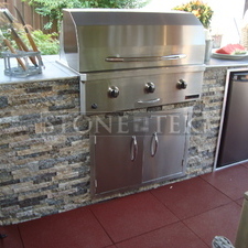 Granite veneer, outdoor kitchen