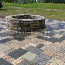 Mixed Blend with 45" round fire pit 