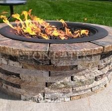 36" Lp. firepit with table ledge